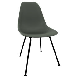 Vitra Eames DSX 43cm Side Chair Moss Grey / Black